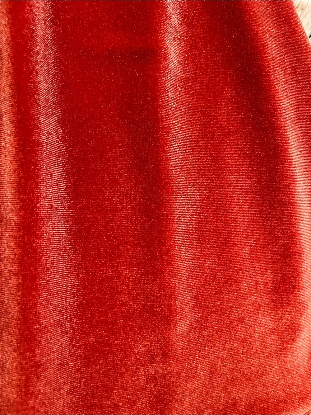 Amber-Orange Velvet High-Waist Flare Pants - Picture 7 of 9
